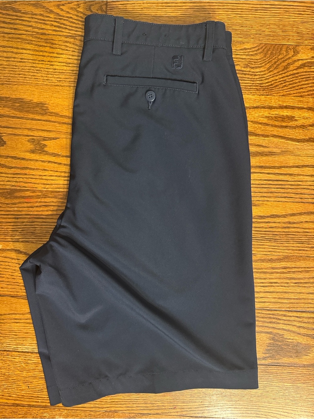 FootJoy Navy Blue Performance Flat-Front Golf Shorts - 36